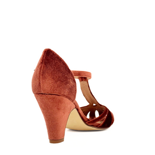 Sergi Velvet T-Strap Heels