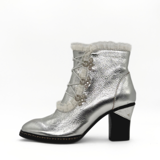 Galleria Metallic Victorian Booties