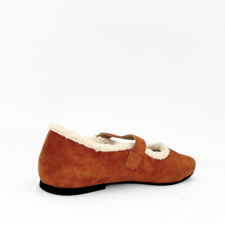 Elka Shearling-Lined Mary Jane Flats