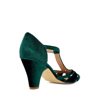 Sergi Velvet T-Strap Heels